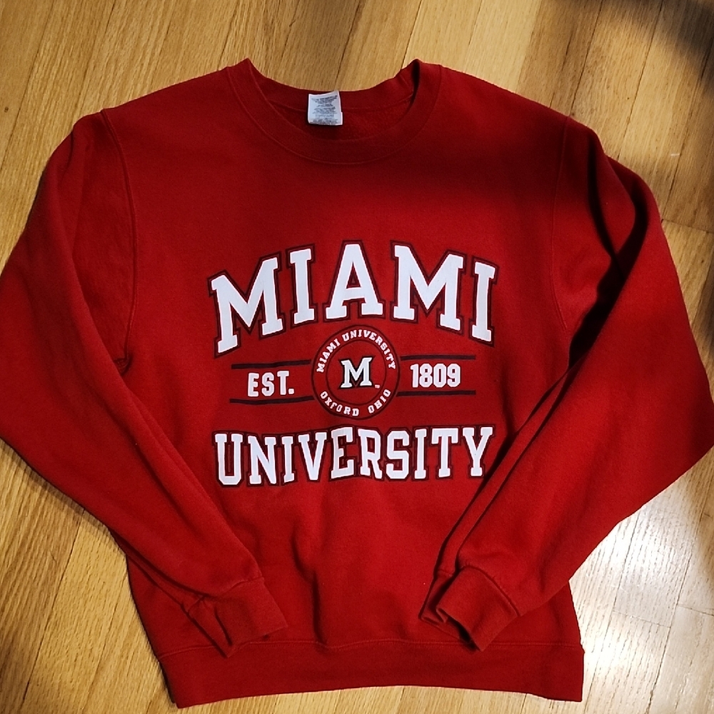 Miami University Red CREWNECK SIZE S ADULT